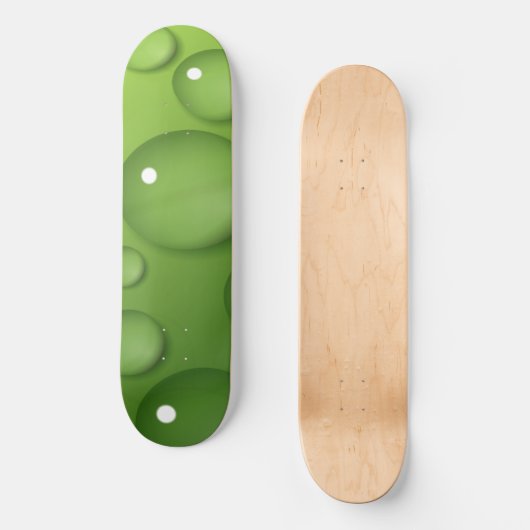 Green Raindrop Muster Skateboard (Vorderseite)