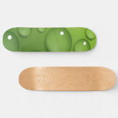 Green Raindrop Muster Skateboard (Horizontal)