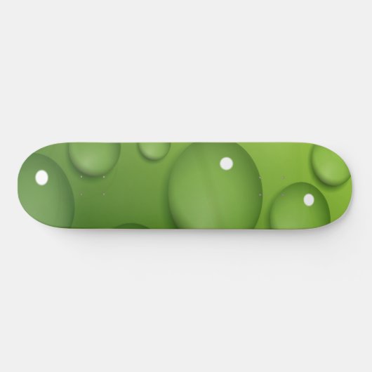 Green Raindrop Muster Skateboard (Horizontal)