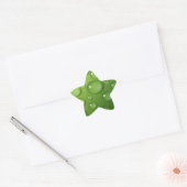 Green Raindrop Muster Stern-Aufkleber (Umschlag)