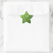 Green Raindrop Muster Stern-Aufkleber (Tasche)