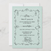 Green Ramadan Bow doodle ramadan iftar invitation Einladung (Vorderseite)