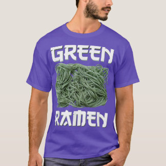 Green Ramen Noodle Grafik für Anime Fans und Rame T-Shirt