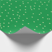 Green Random Polka Dot Muster Geschenkpapier (Ecke)
