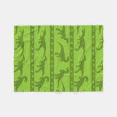 Green Raptor Muster Fleecedecke (Vorderseite (Horizontal))