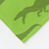 Green Raptor Muster Fleecedecke (Ecke)