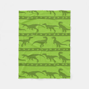 Green Raptor Muster Fleecedecke
