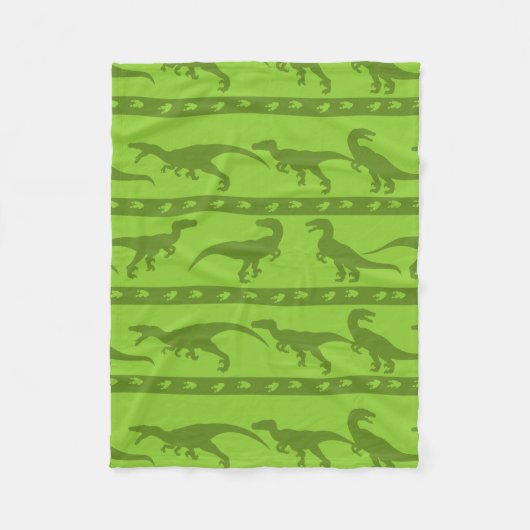 Green Raptor Muster Fleecedecke (Vorderseite)