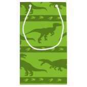 Green Raptor Muster Kleine Geschenktüte (Rückseite)