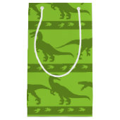 Green Raptor Muster Kleine Geschenktüte (Vorderseite)