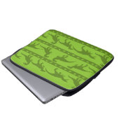 Green Raptor Muster Laptopschutzhülle (Vorne Knopf)