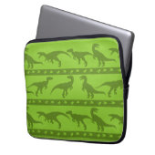 Green Raptor Muster Laptopschutzhülle (Vorderseite Links)