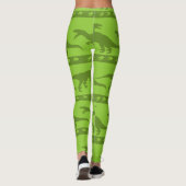 Green Raptor Muster Leggings (Rückseite)