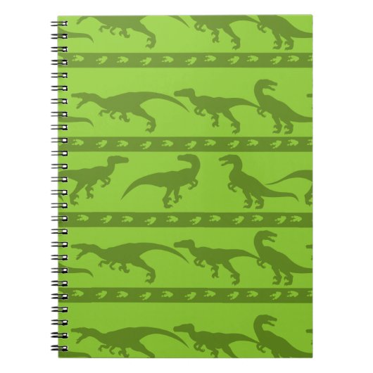 Green Raptor Muster Notizblock (Vorderseite)