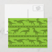 Green Raptor Muster Postkarte (Vorne/Hinten)