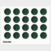 GREEN RASTA RUNDER AUFKLEBER (Blatt)