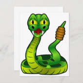 Green Rattlesnake Einladungen (Vorne/Hinten)
