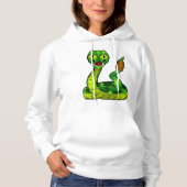 Green Rattlesnake Womens Hoodie (Vorderseite)