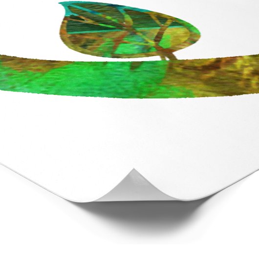 Green Reader Print Poster (Ecke)