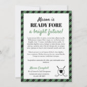 Green Ready Fore Bright Future Golf Graduation Ankündigung (Rückseite)