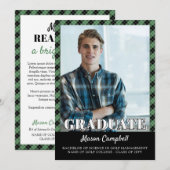 Green Ready Fore Bright Future Golf Graduation Ankündigung (Vorne/Hinten)