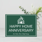 Green Real Estate Business Customized Marketing Karte (Stehend Vorderseite)