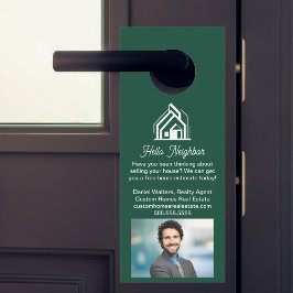 Green Real Estate Company Advertising Home Realtor Türanhänger