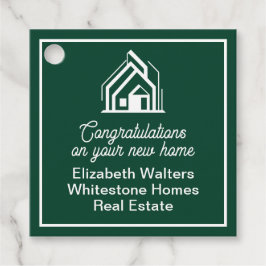 Green Real Estate Company Custom Realtor Party Geschenkanhänger