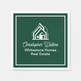 Green Real Estate Company Custom Realtor Party Serviette