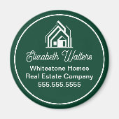 Green Real Estate Company Customized Realtor Magnet (Vorne)