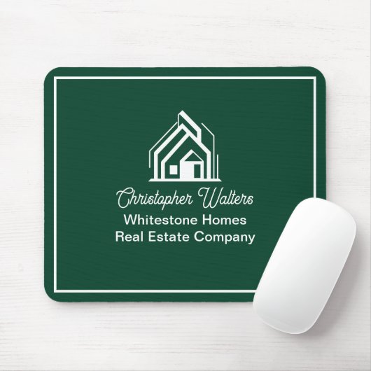 Green Real Estate Company Personalized Realtor Mousepad (Mit Mouse)