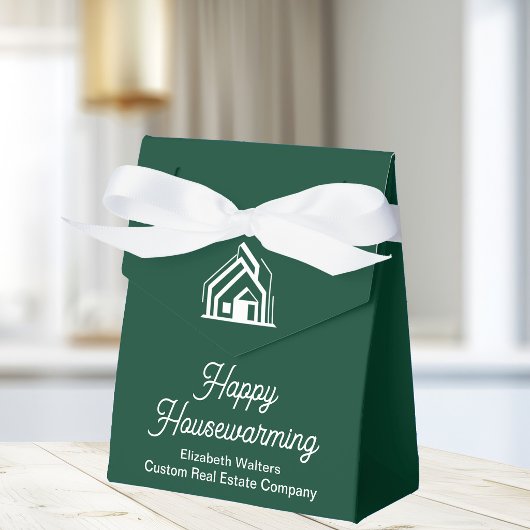 Green Real Estate Happy Housewarming Custom Geschenkschachtel