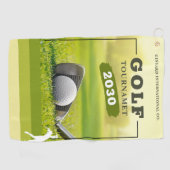 Green Realistic Golf Turnier Golfhandtuch (Horizontal)