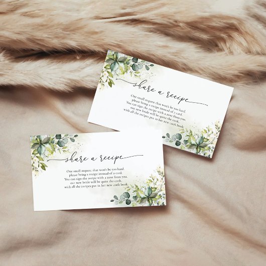 Green Recipe Request Card Begleitkarte