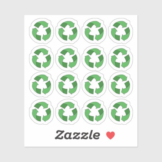 Green Recycelnd Icon Mini Bujo Kalender Planer Aufkleber (Blatt)