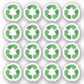 Green Recycelnd Icon Mini Bujo Kalender Planer Aufkleber (Vorderseite)