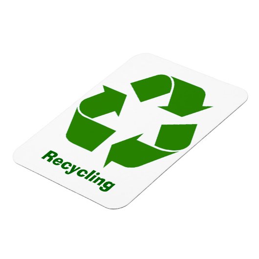 Green Recycelnd Sign Magnet (Linke Seite)