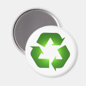 Green recycelnd Symbol in 3D Magnet (Vorderseite/Rückseite)