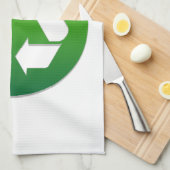 Green Recycle Sign Geschirrtuch (Viertel Falte)