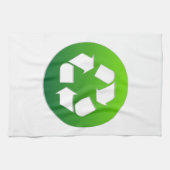 Green Recycle Sign Geschirrtuch (Horizontal)