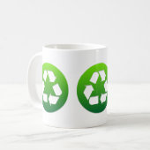Green Recycle Sign Kaffeetasse (Vorderseite Links)