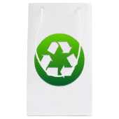 Green Recycle Sign Kleine Geschenktüte (Vorderseite)