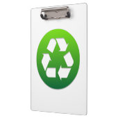 Green Recycle Sign Klemmbrett (Links)