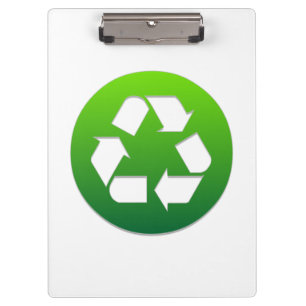 Green Recycle Sign Klemmbrett
