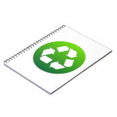 Green Recycle Sign Notizblock (Linke Seite)