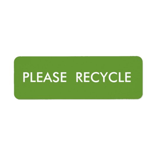 Green Recycle Simple Warning Shipping (Vorne)