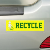 Green Recycle Symbol & Man Autoaufkleber (Auf Auto)