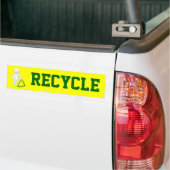 Green Recycle Symbol & Man Autoaufkleber (Auf Lkw)
