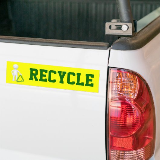 Green Recycle Symbol & Man Autoaufkleber (Auf Lkw)