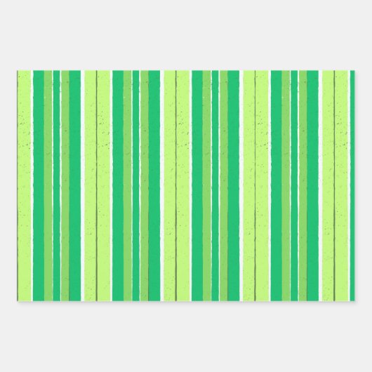 Green Red And Blue Geometrical Stripes Geschenkpapier Set (Vorderseite)